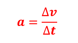 Formula za ubrzanj je brzina podeljena sa vremenom